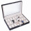24 Compartments Top-level Opening Style Leather Watch Collection Box Black 8