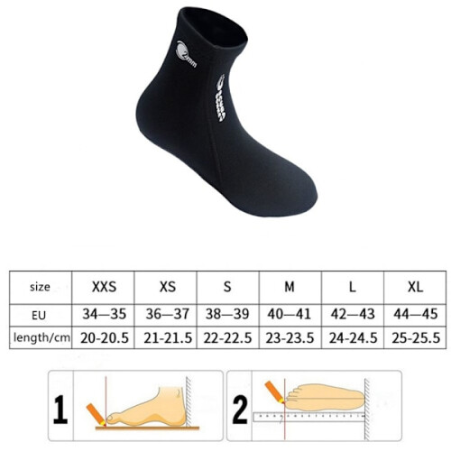 Diving socks Neoprene socks BLACK M black M 1