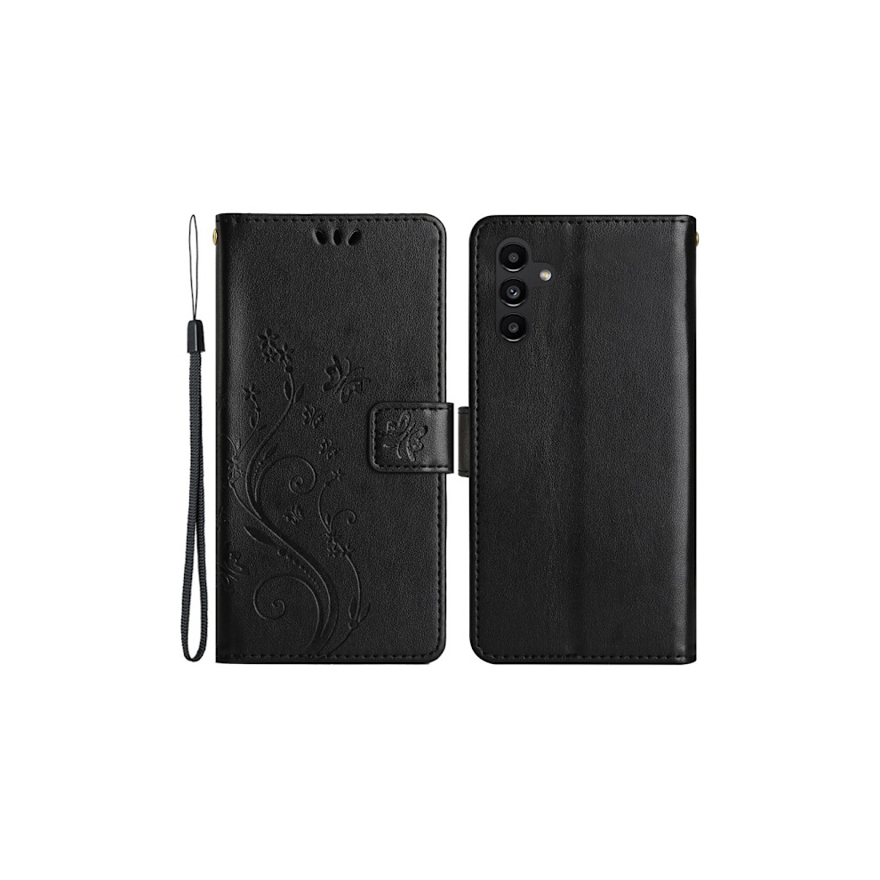 Leather Case Butterflies Compatible With Samsung Galaxy A54 Black 9389440202788