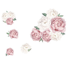 XIUH Clearance Sale! Home Decoration Peony Rose Flowers Wall Sticker Art Nursery Decals Kids Room Home Decor Gift (A)