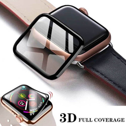 Compatible with Apple Watchwith Apple Watch 1/2/3 38mm Screen Protector [2-Pack] 3D Curve Display Protector Black 1