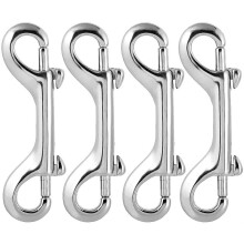 Double Ended Bolt Snap Hooks Double End Heavy Duty Trigger Snaps Lobster Clasp Snap Hook Bolt Snaps Fastener Clip - 4 Pcs