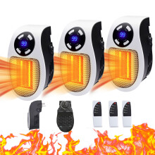 YMARPT 500W Space Heater, Cordless Battery Powered, Electric Heater with Remote, Adjustable Thermostat & Timer, LED Display, Fast Heating