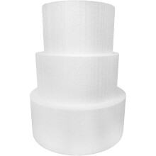 Shape Innovation - Round 5" Cake Set of 3, 5"H x 8", 10", 12" Rounds - Ideal for Wedding, Birthday & Display Cakes, Parties