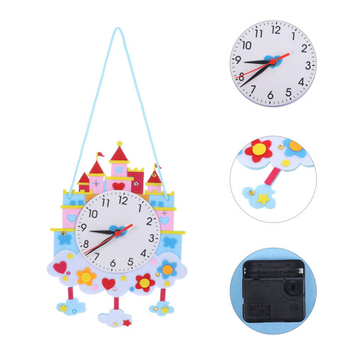 1 Set Kids Clock DIY Kit Kids Hand Making Material Clock Making Materials Kids DIY Materials 2