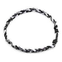 Titanium Braided Sports Necklace for Baseball/Soccer (Black)