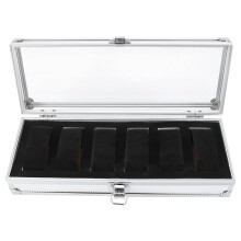East buy Watch Box, 1Pc 6/12 Grid Slots Aluminum Rectangle Jewelry Display Storage Organizer Case New (6 People)