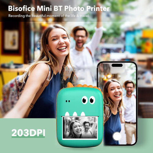 jixopn Pocket Mini Printer 200DPI Bluetooth-Compatible Thermal Printer for DIY Creation 2