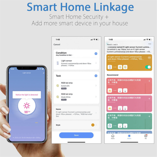 Tuya ZigBee Light Sensor Brightness Detector Illumination Sensor Smart Home Automation for Smart Life Remote 2