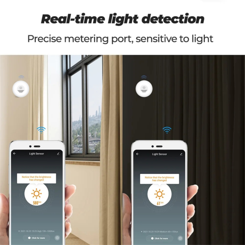 Tuya ZigBee Light Sensor Brightness Detector Illumination Sensor Smart Home Automation for Smart Life Remote 1
