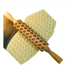 Uclet Rolling Pin Easter Eggs Printing Rolling Pin Roller Embossing Double Sugar Cookies Cookies To Hammer Rod