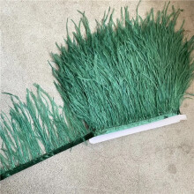 Wholesale 10Yard High Quality Ostrich Feather Trim Fringe Feather Ribbon 10-15CM/4-6Inch Width Sewing Crafts Costumes Decoration Dark green 5 yards