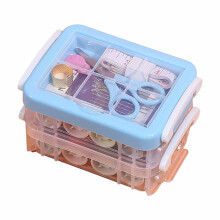 Sewing Kit Tool Storage Box Needle Thread Scissor Organizer Container U5C5