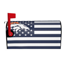 Broncos Magnetic Waterproof Sun Protection Mailbox Cover, Double-Sided Printed Football Team Theme Garden Decorative Cover (Various Sizes)
