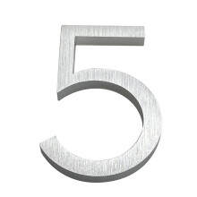 Modern Aluminum House Numbers 4 Inch 3D Design Outdoor Weatherproof Metal Door Numbers with Screws