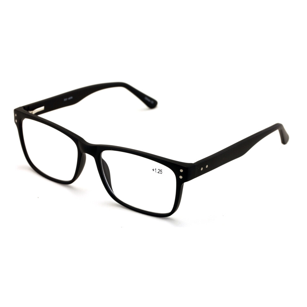 Large Men Premium Rectangular Reading Glasses Optical Frame Reader Spring Hinge