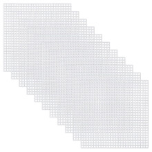 Guangmc 30pcs 8x8cm Plastic Canvas Sheets for Cross Stitch & Embroidery