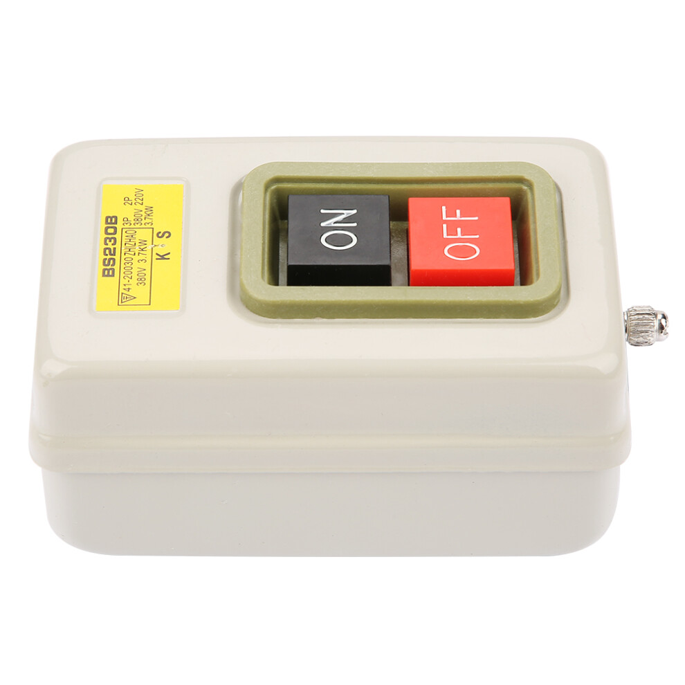 3-Phase Power Push Button Switch Ac 380V 3.7Kw Self Locking Bs230b 9491382764573