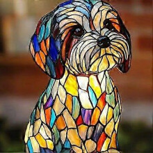 Malteserhund-Tischlampe 1 Stück USB Unabhängiger Schalter Schlafzimmer Desktop Dekorative Lampe