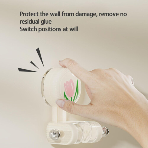 Suction Cup Shower Head Holder 360 Adjustable NoDrill Wall Mount for Handheld, White 2