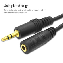 SUSUchens 3,5 mm-es audio hosszabbító kábel 150 cm, interferenciamentes sztereó hangzás, plug play hangszórókhoz
