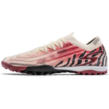 (WHITE, 44) Low Top TF/FG Soccer Cleats Mens Womens Anti-Slip Breathable Firm Ground Turf Professional Football Boots
