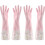 Afwashandschoenen, 2 paar, lang, antislip, waterdicht, rubber 1
