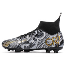 (7017C-heibai-c-, 38) TF/FG launches new personalized and fashionable sports football shoes, comfortable and breathable football training shoes