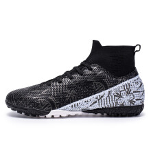 (GRAY, 45) Unisex High-Top Football Shoes - Breathable Durable Non-Slip | Removable Long/Short Studs