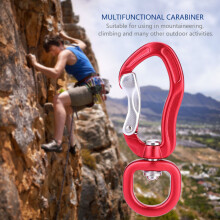 Außen-Aluminiumlegierung Karabiner D-Schloss Bergsteigerausrüstung Sicherheitsausrüstung Rot 100mm