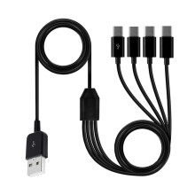 WINDLAND Multi-Ladekabel 4-in-1 Mehrfach-USB-Schnellladekabel mit 4x Typ-C-Anschluss