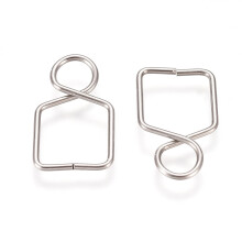 bolsas de 100 conectores/pinzas de acero inoxidable 304 para lámparas de araña, 14,5 x 8 x 1,5 mm, orificio de 3,5 mm, para cristales, repuestos de