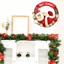 Guirlanda de Natal Txmfgh, Decoração de Natal, Posicionamento de Cena, Guirlanda Vermelha para Pendurar na Porta, Enfeitar a Casa, Adereços de