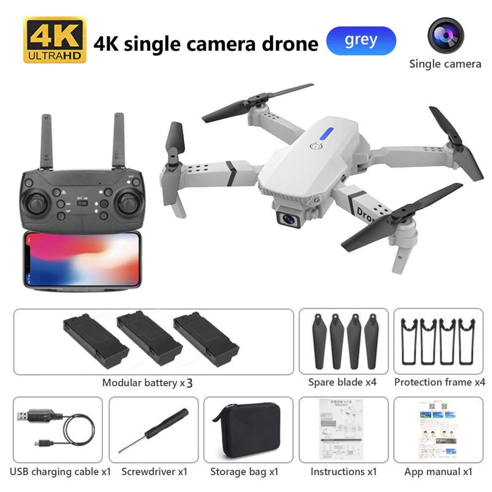 Jacenvly Educational Folding Drone With 1080P Hd Camera, Altitude Hold, Headless Mode, Speed Adjustment, Rc Quadcopter Uav Toy For Kids 9448196073452