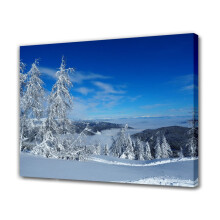 Poster pe pânză cu peisaje de iarnă, schi, zăpadă, sporturi de iarnă, decor dormitor, peisaj sportiv, decor cameră birou, cadou, stil ramă,
