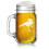 Γυάλινη κούπα Mason Jar 16oz με λαβή Crow Raven Blackbird 1
