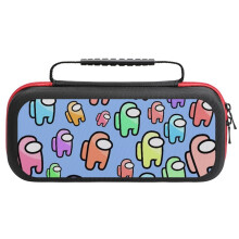 Custodia Amongus compatibile con Nintendo Switch, rigida, portatile, ideale per i viaggi e per riporre i giochi.