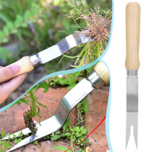 HKUKY Fork With Long Pointed Tip, Stainless Steel And Ergonomic Handle For Cockroaches, Dandelions And Crabgrass
