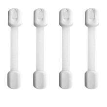 Safety Strap Locks for Refrigerators, Cabinets, Drawers, Dishwasher and More, Toilet - Adjustable Strap, No Drilling Required, Easy Installation (8)