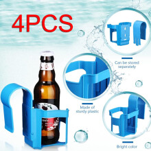 4PCS Pool Side Drink Holders, Compatible with Pool Rims, Hot Tub & Spa, Removable Cup & Bottle Holder, Beer Can Cooler - Pool Accessories