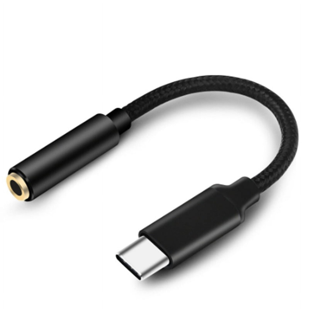 Typec To Headphone Adapter For Android Phone Listening Type-C 3.5Mm Audio Interface Cable(Black) Black 9389440207875