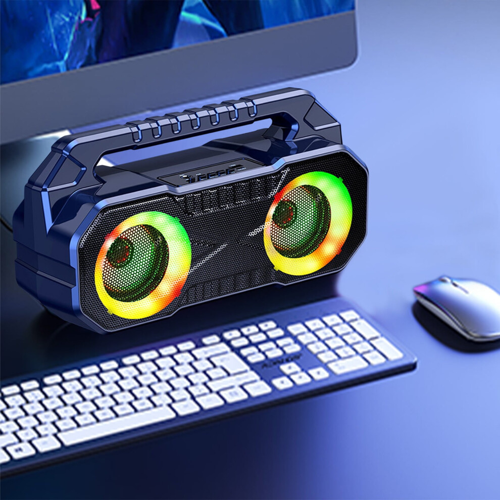 Gnobogi Bluetooth 5.0 Dual Diaphragm Speaker, Retro Portable Audio, Karaoke Dance, Compatible With All Devices 9389440209206