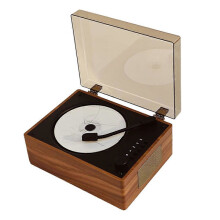 Retro CD Player Rechargeable Support CD BT USB 3.5mm AUX Portable CD Player Bluetooth Compatible 5.0 Wood Brown