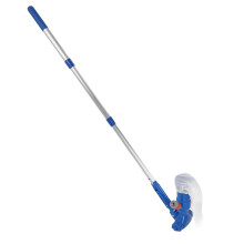 Portable Pool Vacuum Cleaner Brush with Telescopic Rod - Plastic Pool Vacuum Jet Cleaner for Fountains, Spas, compatible with Above Ground Pools,