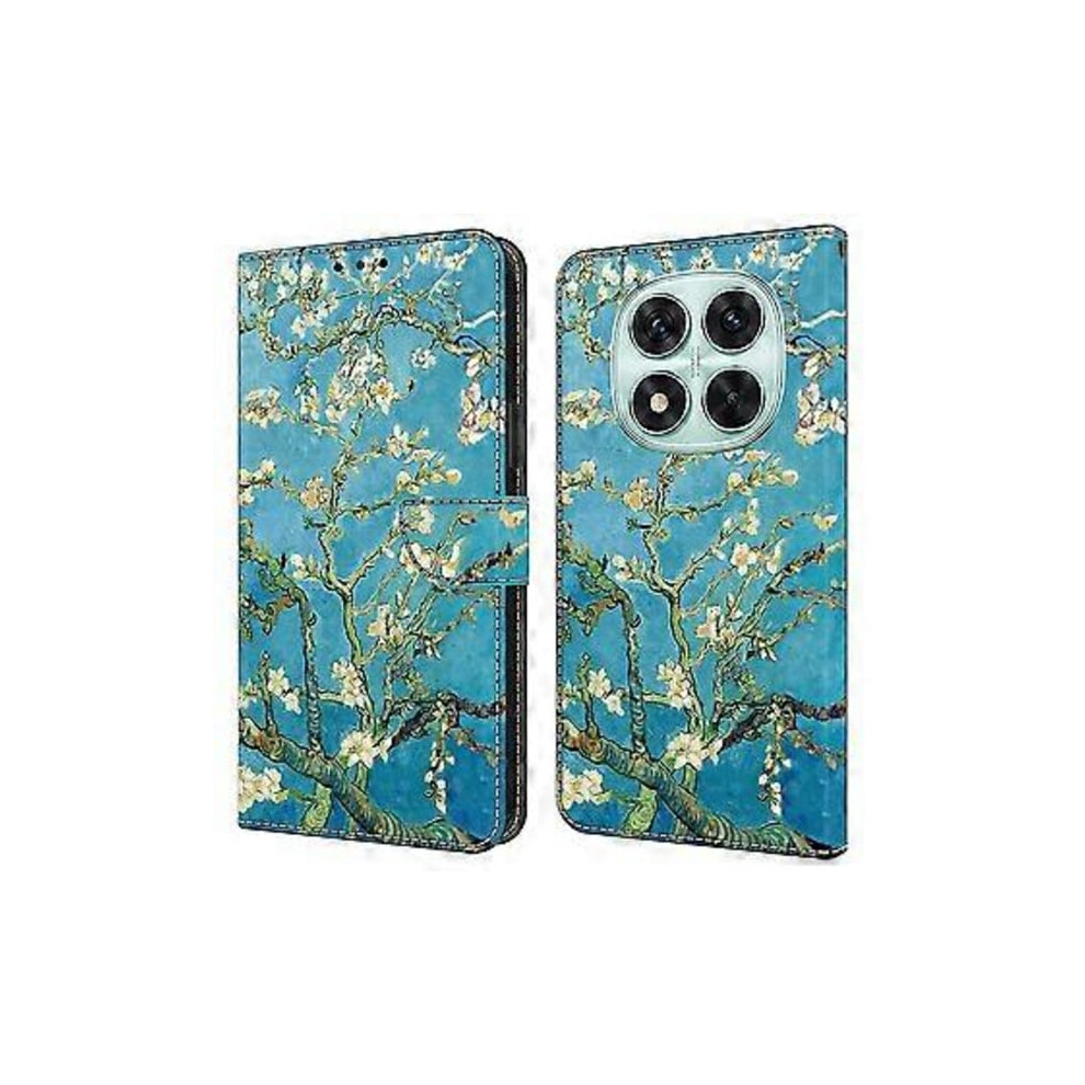 Leather Case With Pattern Print, Wallet Stand And Flip Cover For Compatible With Xiaomi Redmi Note 14 Pro 5G Apricot Blossom 9389440351783