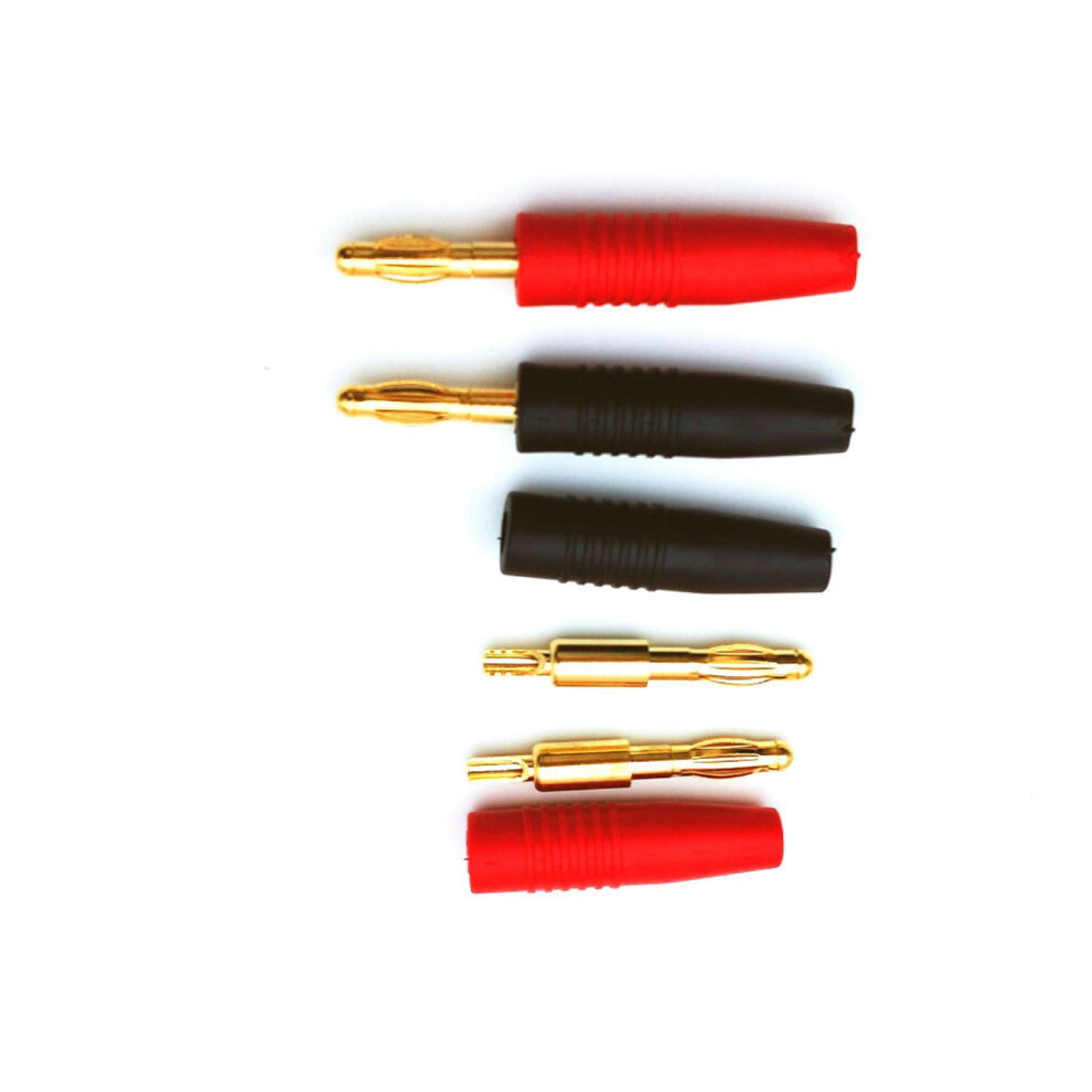 For 4Pcs 4Mm Connector Copper 4Mm Silicone Insulated Banana Plug Connector Copper 9389440351899