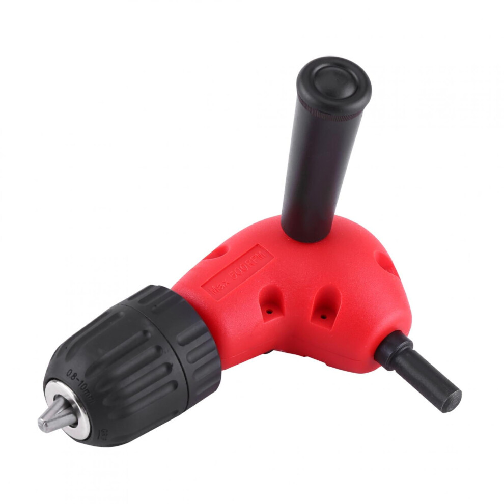 90 Degree Right Angle Drill Attachment, 9.5Mm Round Shank Keyless Chuck Adapter For Tight Spaces & Diy Projects 9389440351875