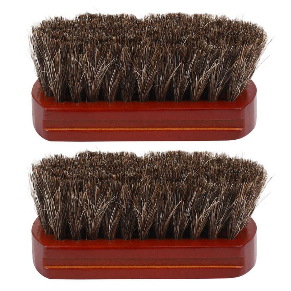2X Wood Handle Natural Horse Hair Mustache Beard Brush Beard Cleaning Men's Shaving Brush