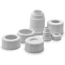 Ateco 407 Universal Pastry Coupler and Cap Set 7 Piece Set Works with 250 Ateco decorating Tubes plus tips from other brands