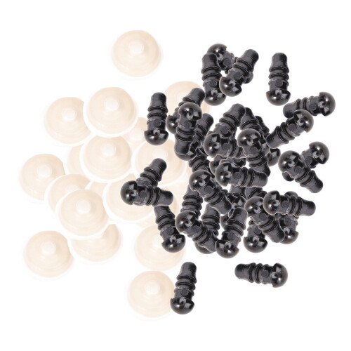 Shengjike 100Pcs Safety Eyes 5mm for Puppet Plush Making